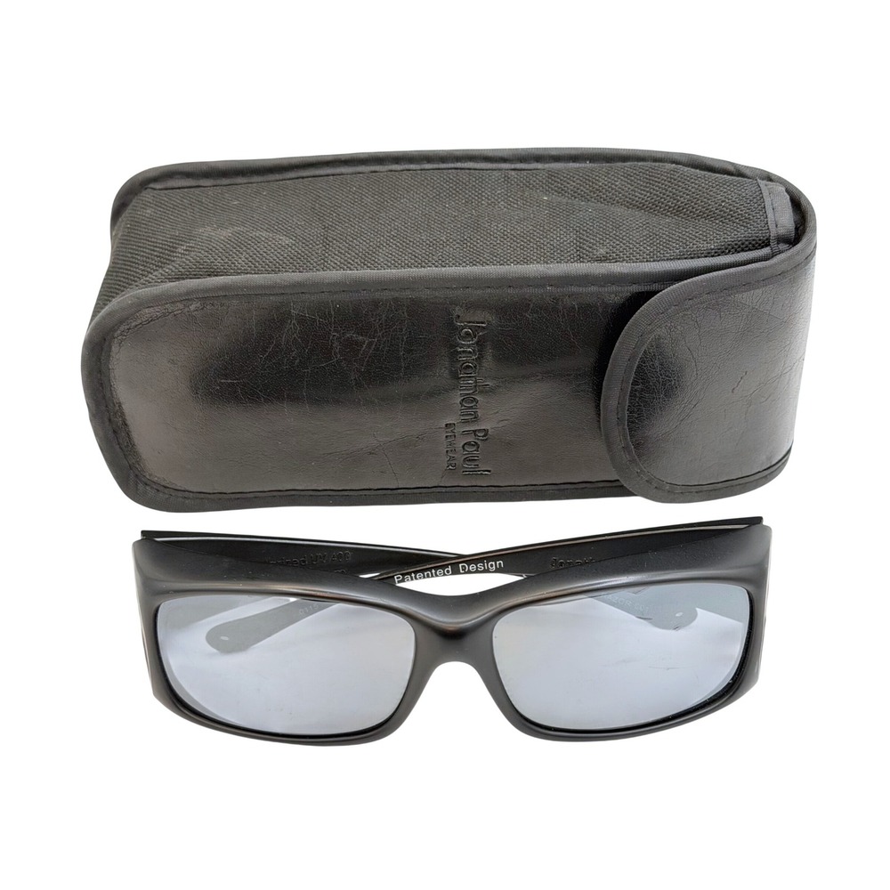 Jonathan Paul Fitovers Razor 001 Black Polarized Sunglasses Wrap Around Case